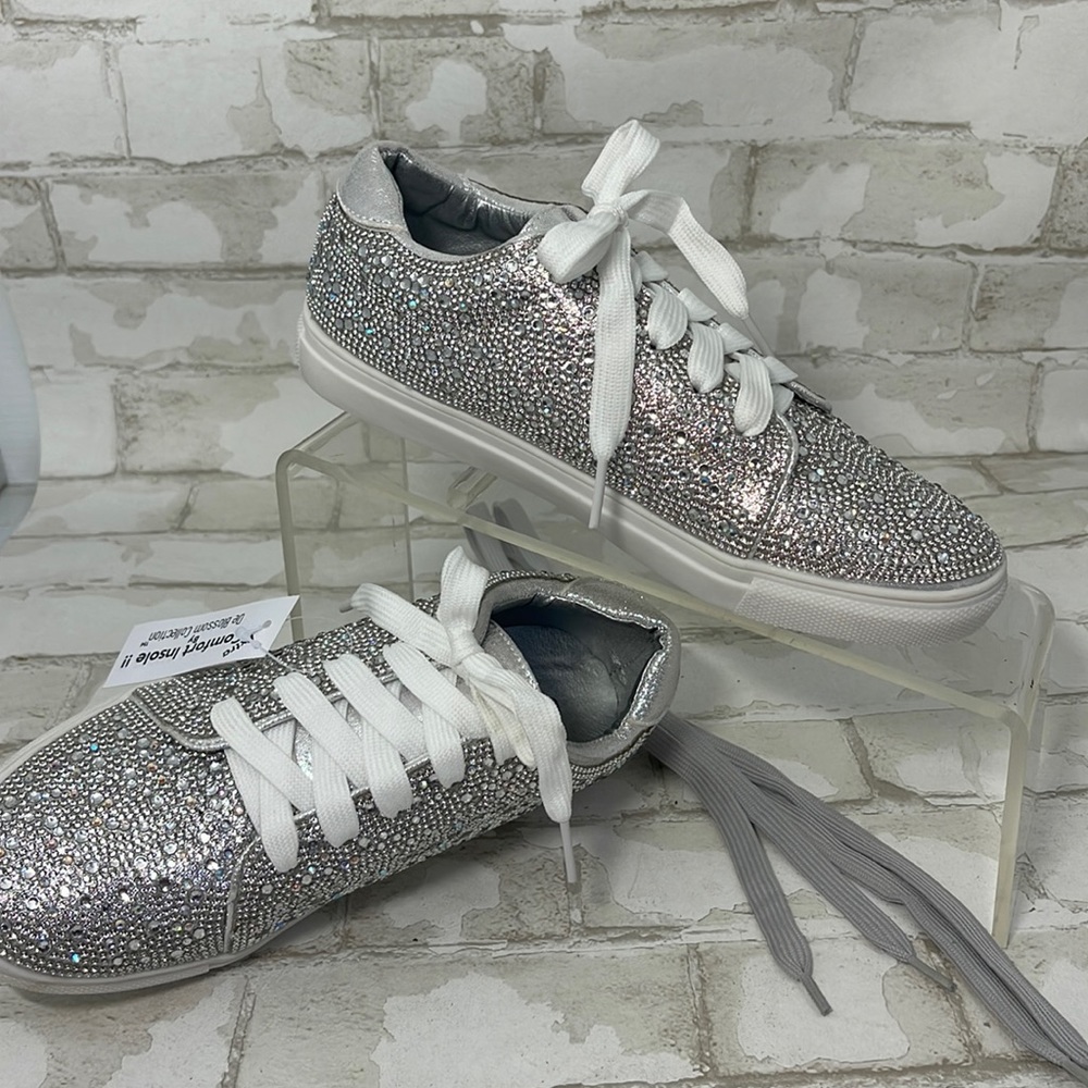 Sparkling Children’s Rhinestone Tennis Shoes